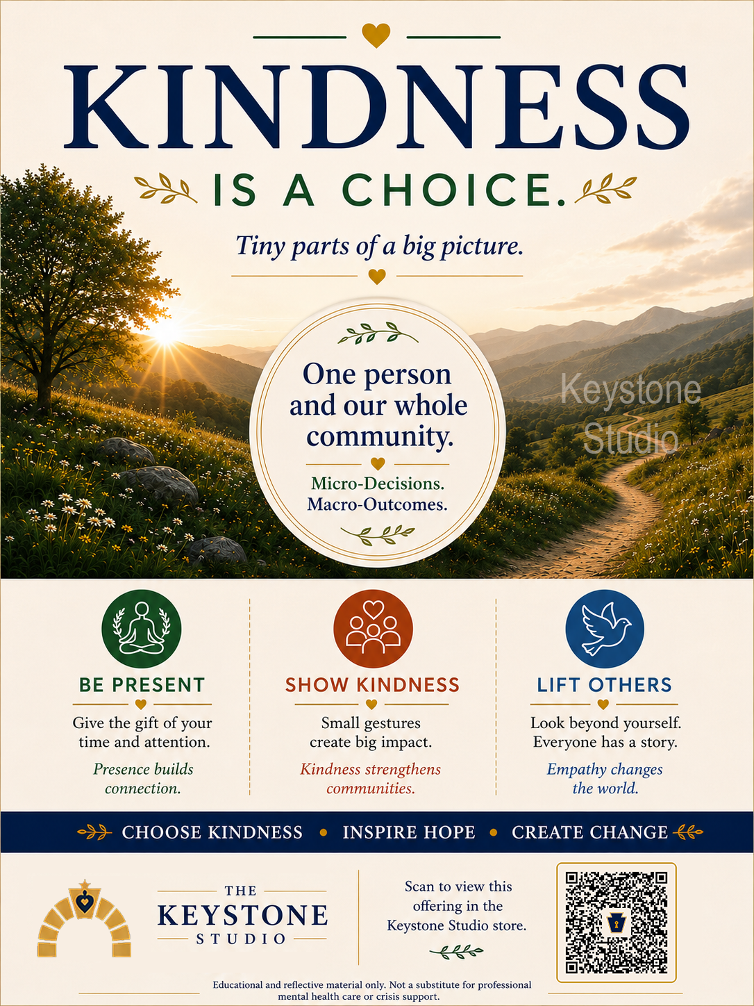 Kindness Is a Choice – Inspirational Wall Art | Digital Download